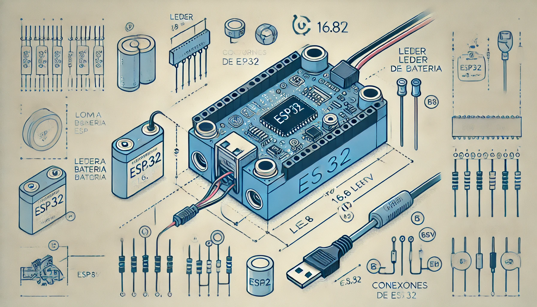 Leer Batería 16.8V Con ESP32